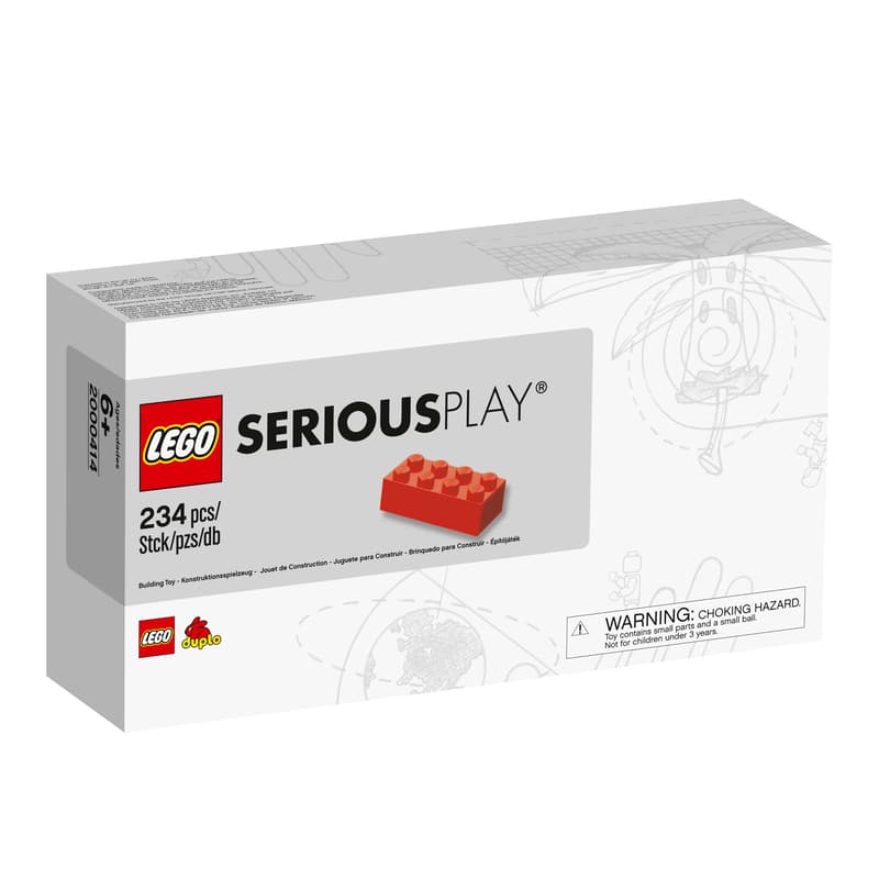 A LEGO® SERIOUS PLAY® starter kit box.